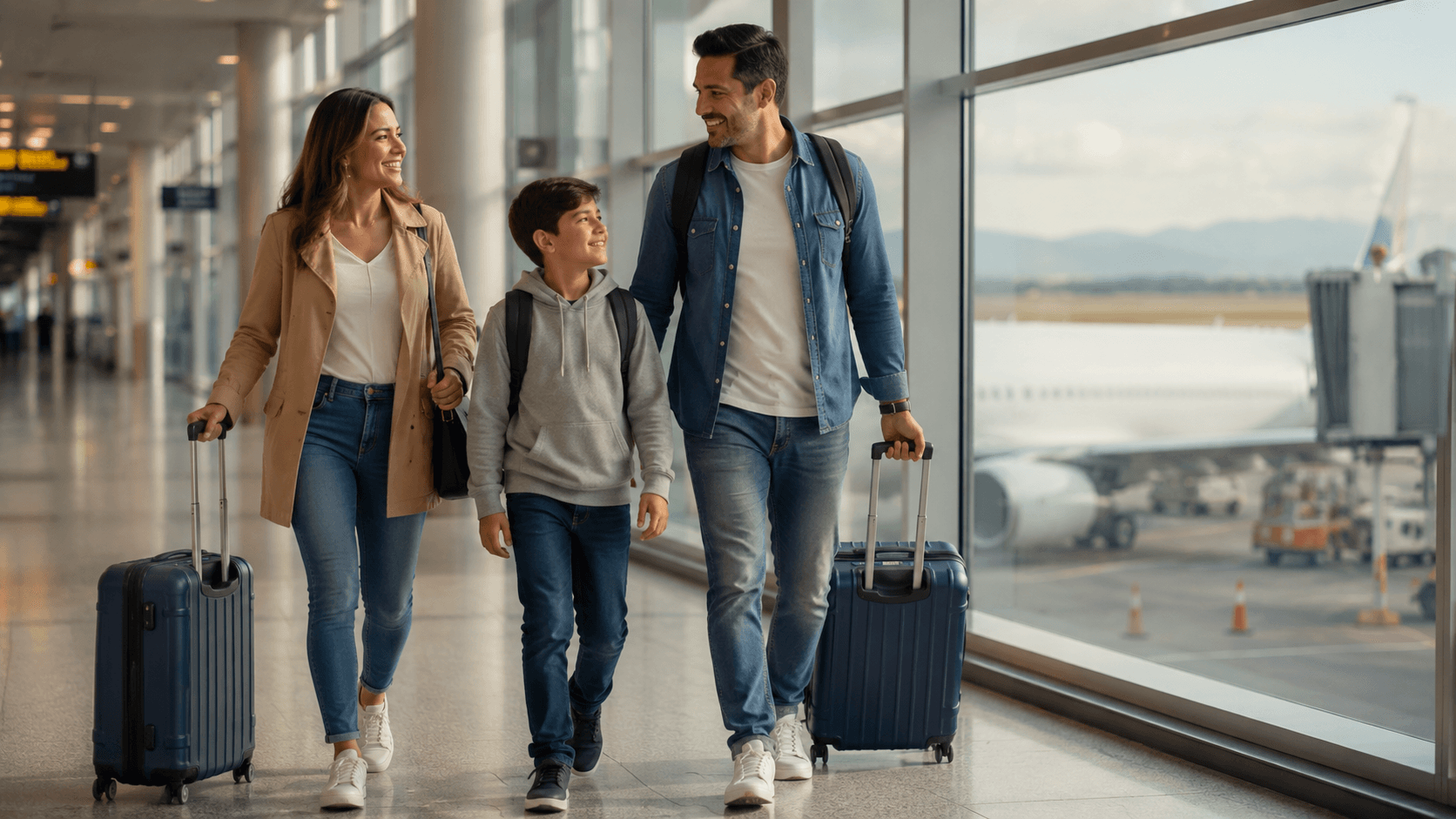 Plan de viaje familiar con presupuesto y documentos